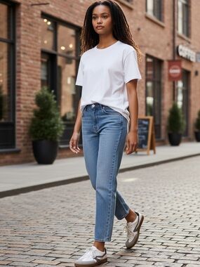 Dolce Vita White and Taupe Low-Top Sneakers